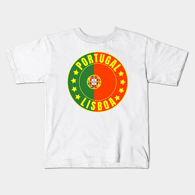 Lisbon Kids T-Shirt by footballomatic